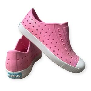 Native Shoes Jefferson Glitter Sparkle Pink Slip On Kids Shoes Size J3